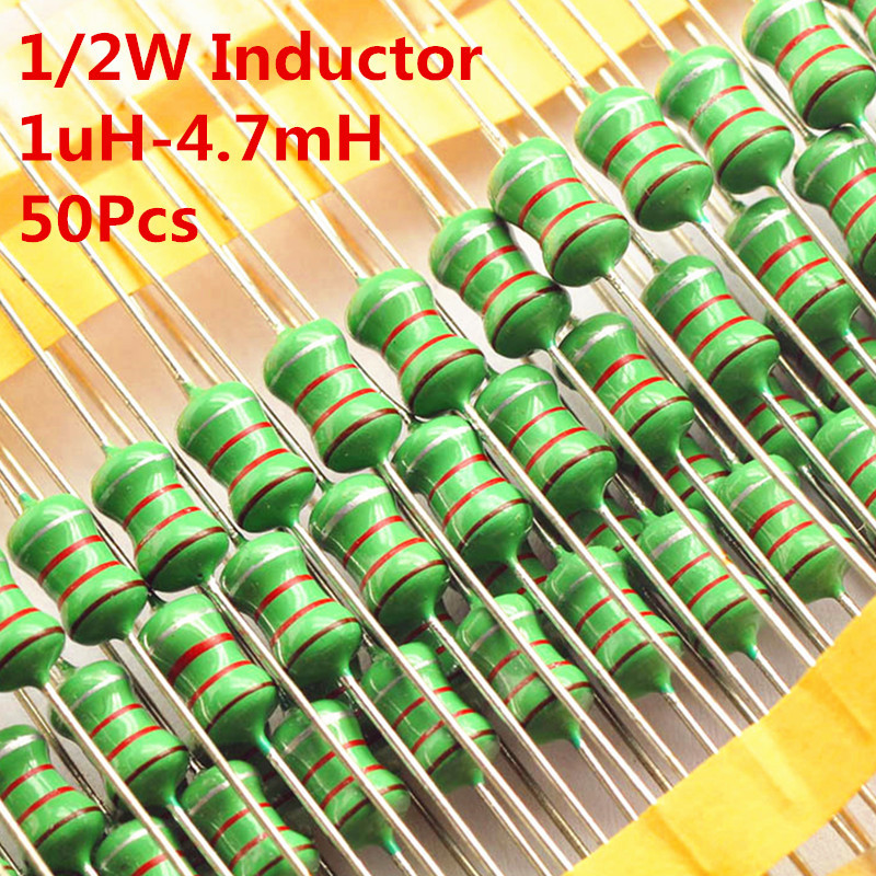 50Pcs 0410 1uH to 1mH to 4.7mH Axial Color Wheel Inductor 10 4.7 470 Inductance