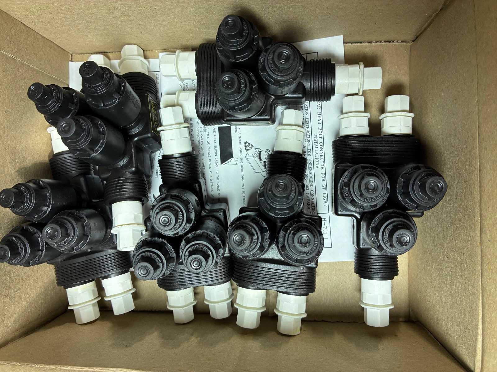 Case of 6 Sicame Piranha PHM3-12-1/0 Underground Connector 12 – 1/0