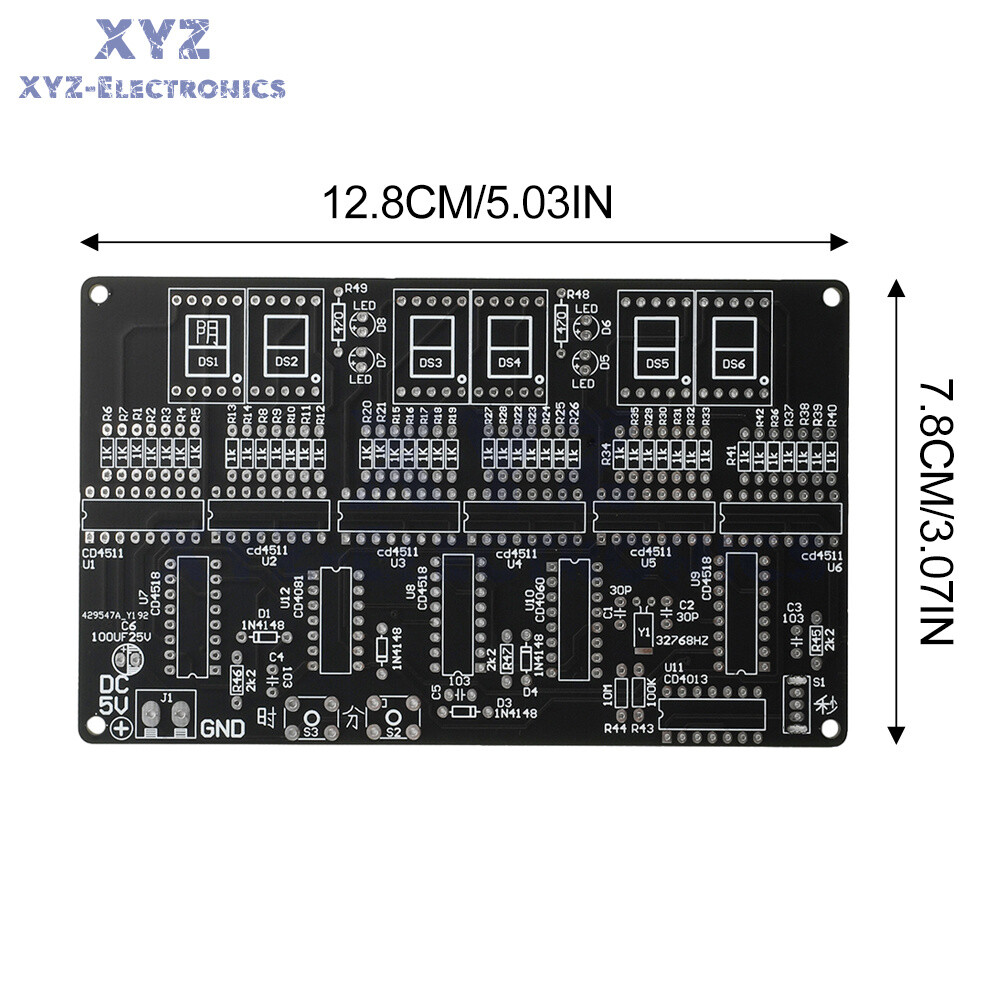 Digital Circuit Clock DIY Electronic Kit Electronic Clock Teaching Kit With Case