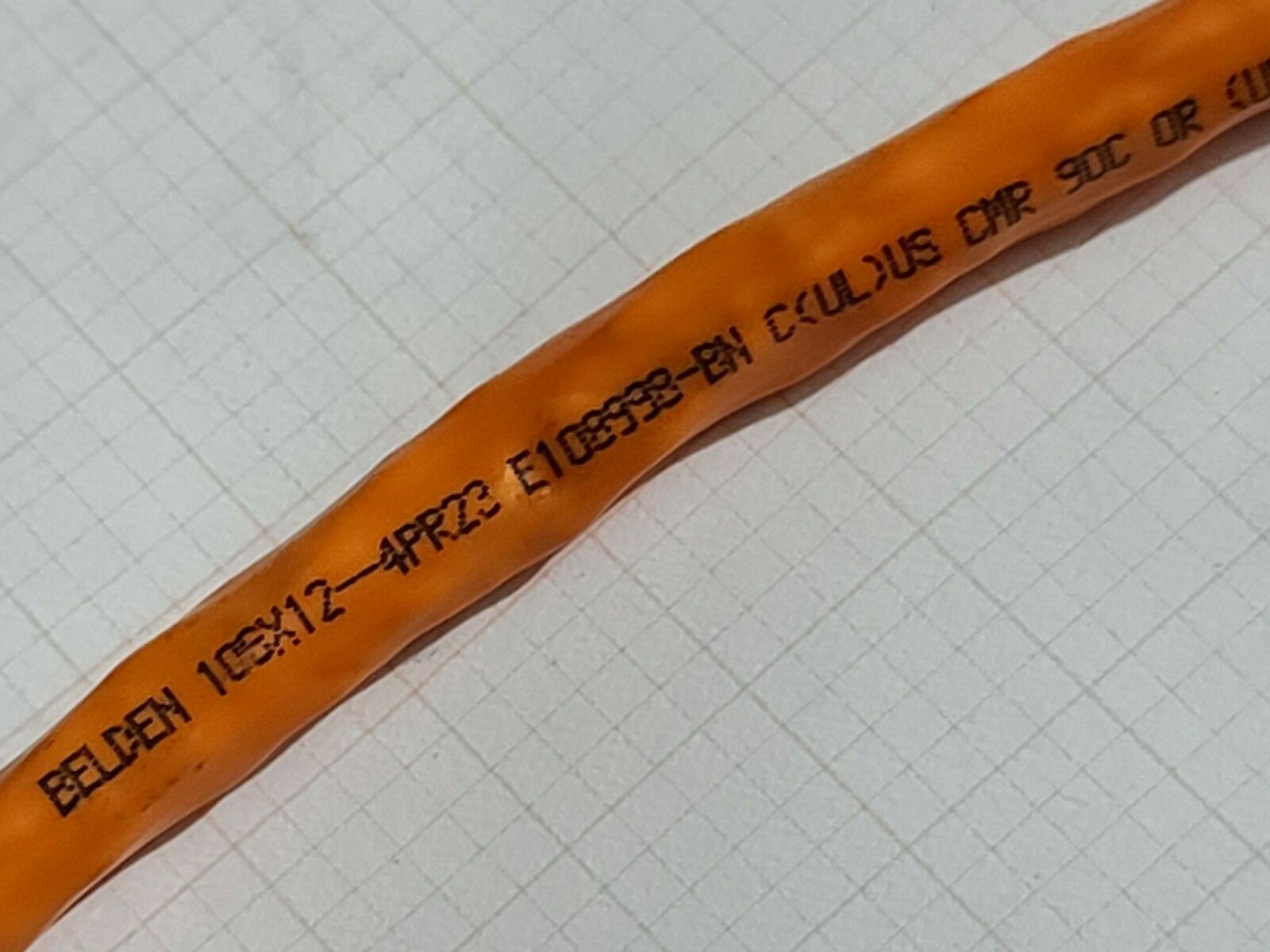 Belden 10GX12 23/4P 625MHz Cat6A Enhanced U/UTP Networking Cable CMR Orange/50ft