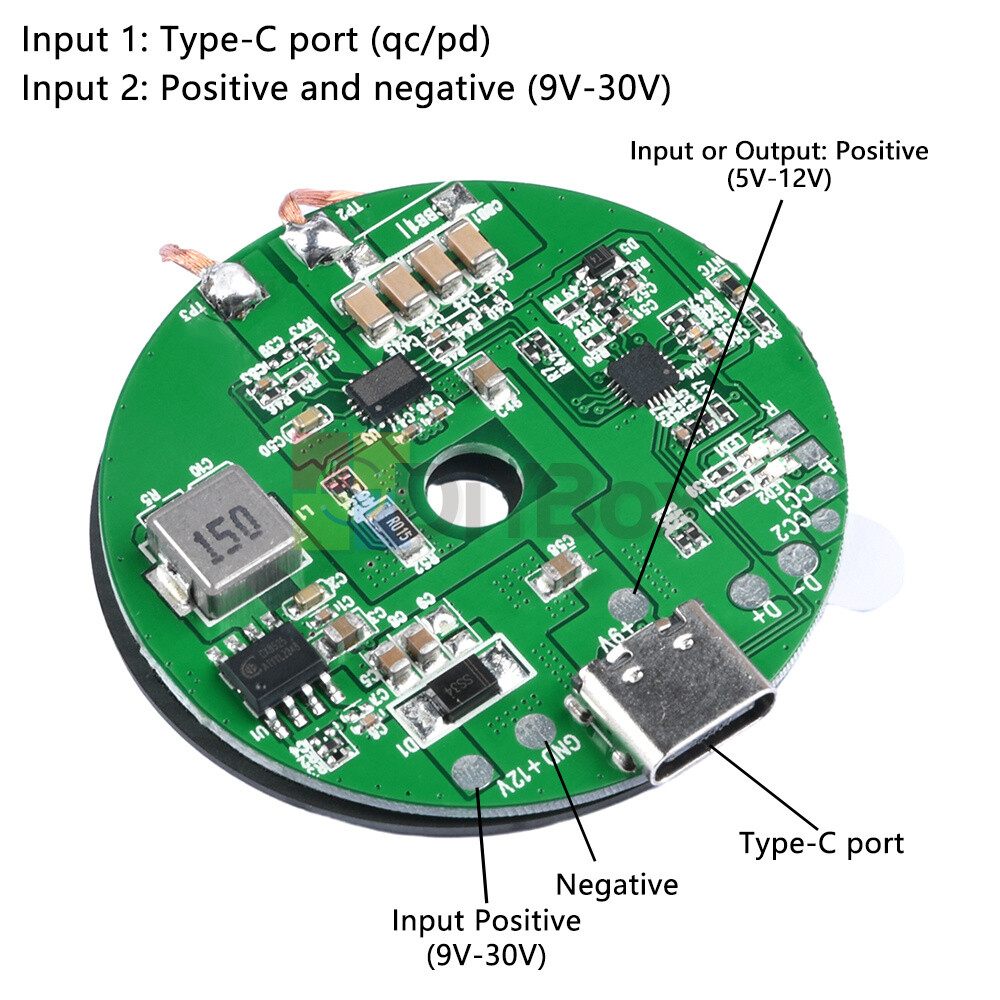 Type-C 20W Fast Charging Board Wireless Charger Transmitter Module For Phone DIY