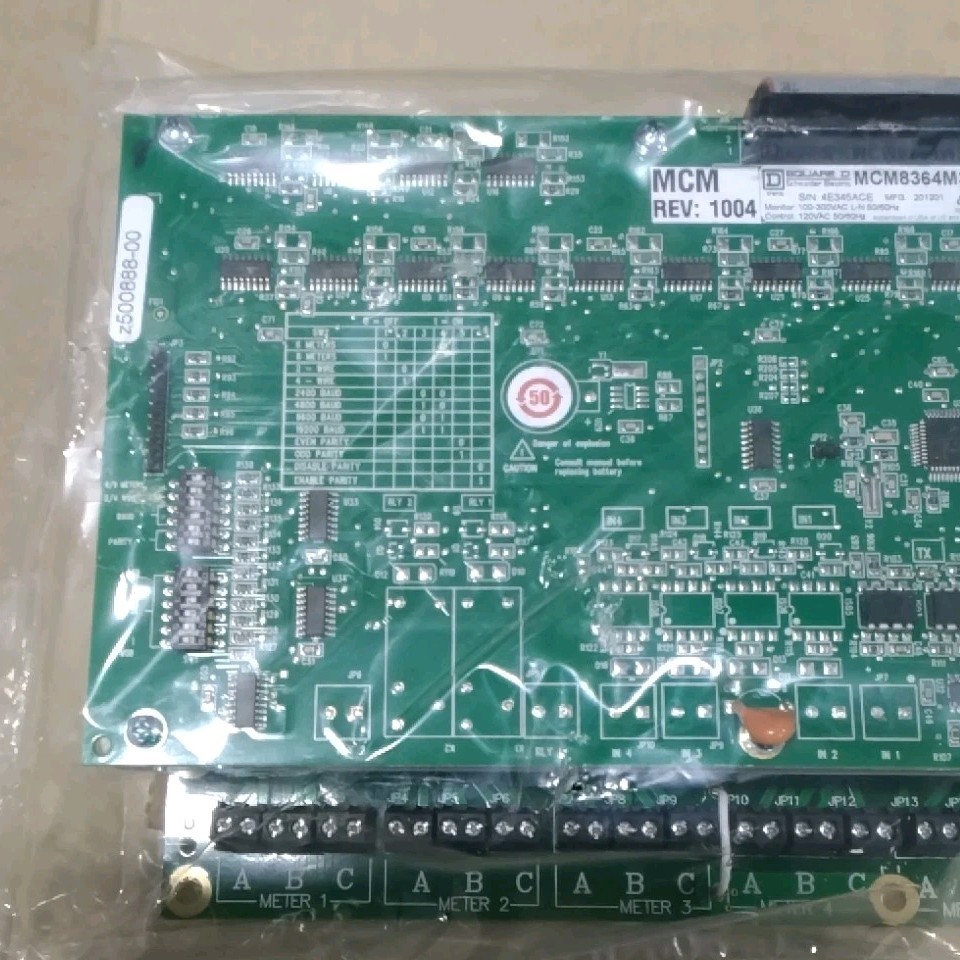 Square D MCM8364M3 Power Logic Multi-Circuit Monitoring Assembly 100-300VAC