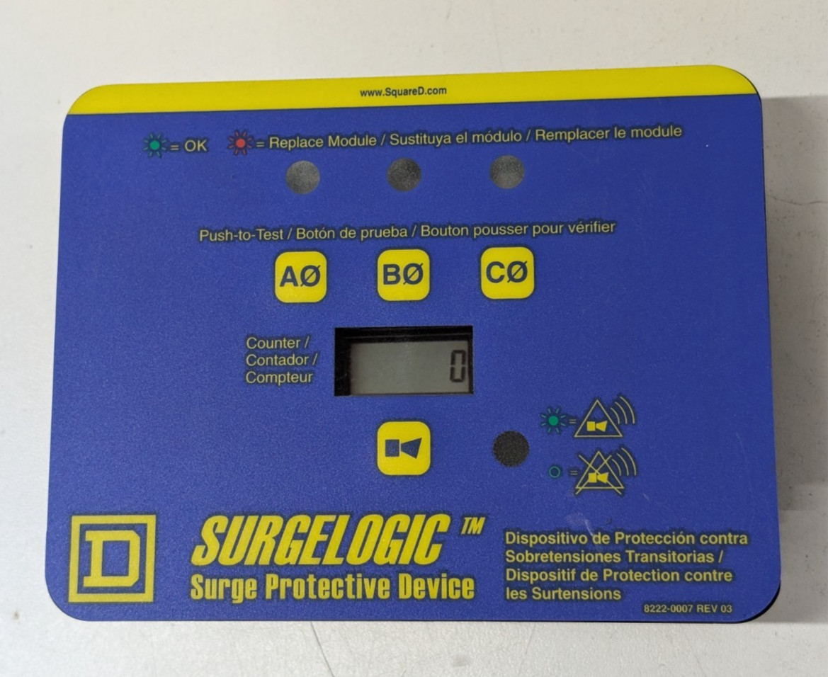 Square D TVS6DSPHC Surge Protection Accessory 3 Phase 6 Input HMI Display Module