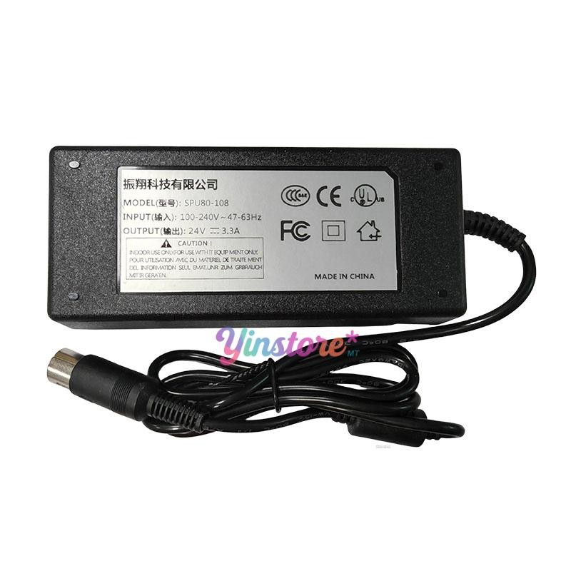 1 pc. New SPU80-108 Power Adapter 24V 3.3A 6Pin W/ Power Cord