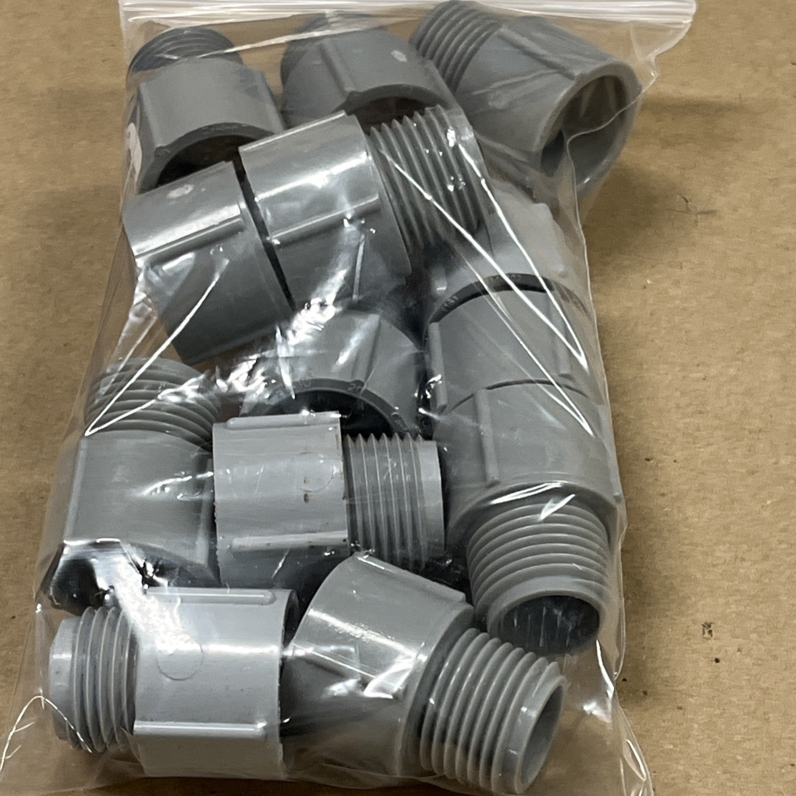 QTY 13) Carlon E943D 1/2″ Gray PVC Non-Metallic Threaded Fitting Male Adapter