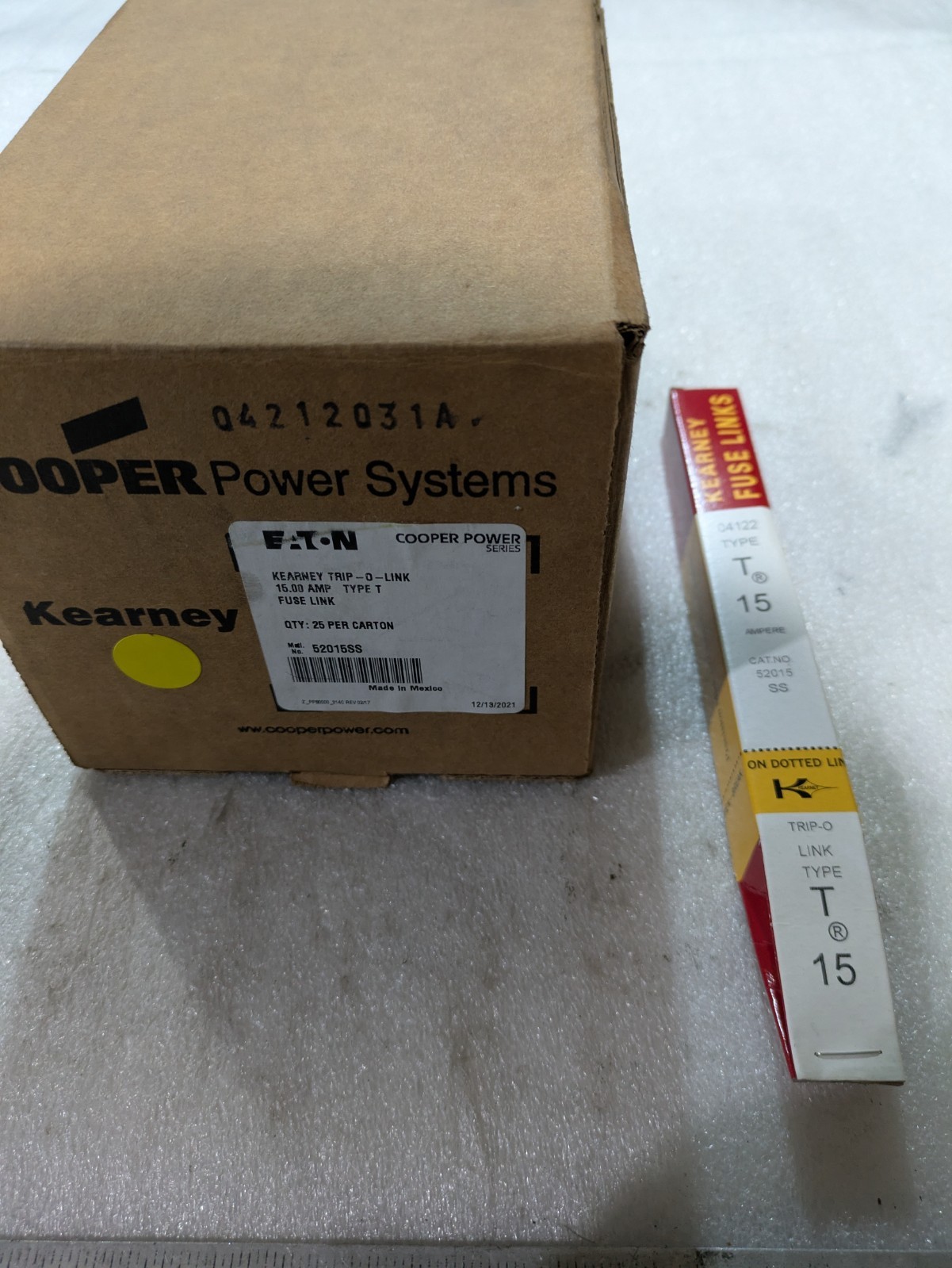 Kearney 52015 Type T SS Trip Fuse Link 15A Box of 25 Cooper Power Electrical OEM