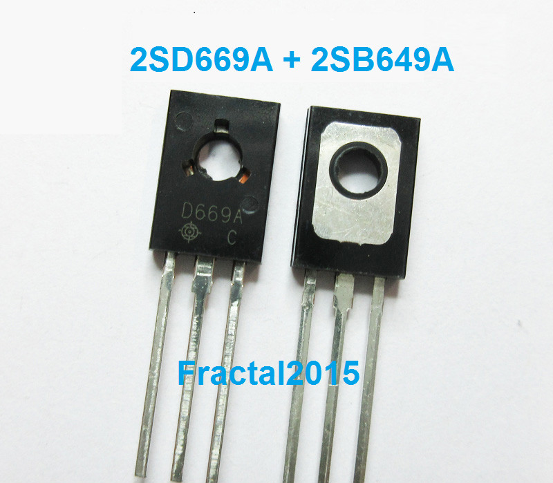 1 Pair 2SD669A 2SB649A (D669A + B649A) TO-126 Transistor
