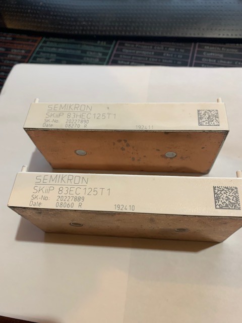 1 Pair SEMIKRON SKIIP83EC125T1 IGBT and SEMIKRON SKIIP83HEC125T2 IGBT MODULES