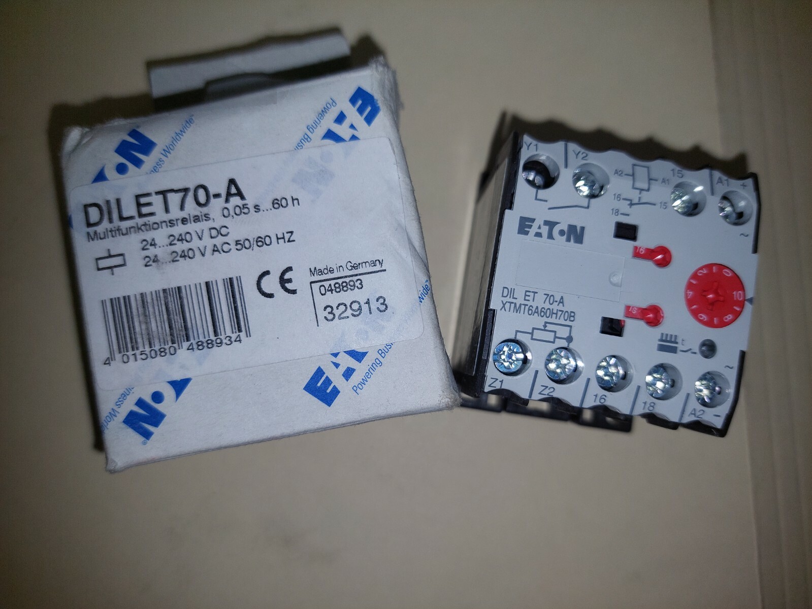Eaton Multi Function Relay With Potentiometer Connection DILET70-A