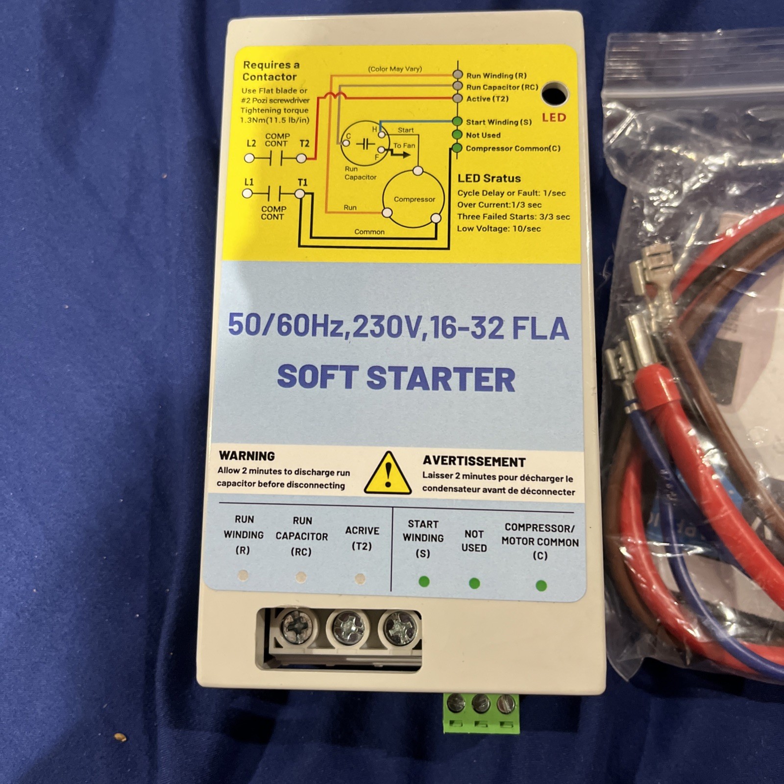 16-32A AC Soft Starter Motor Protection for Utility and/or Generator Power 230V