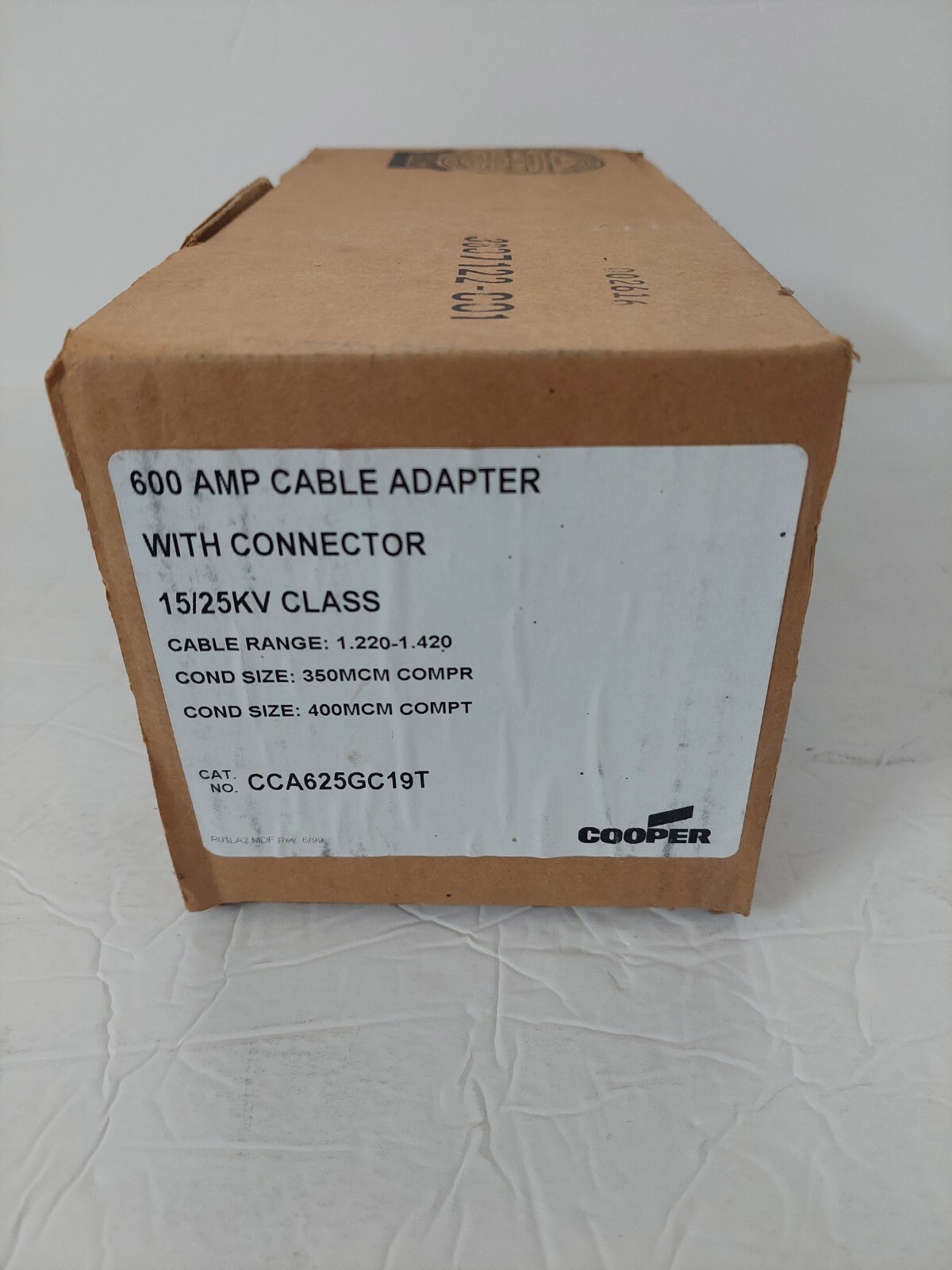 Cooper CCA625GC19T 600 Amp Cable Adapter WITH CONNECTOR 15 & 25 KV 4230 CC6C19T