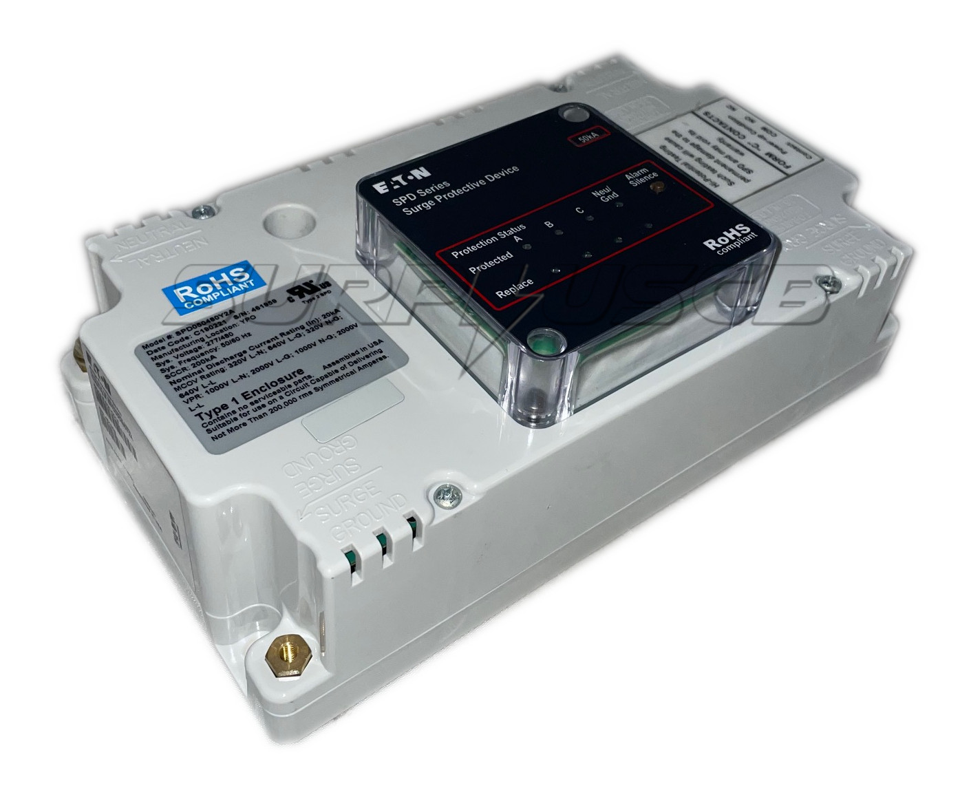 Eaton SPD050480Y2A Surge Protective Device, 277/480V, 50kA, Type 1 Enclosure