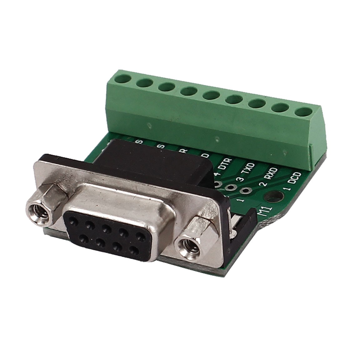 DB9 D-SUB Female Adapter Plate RS232 to 9P Terminal Breakout Board with Nuts