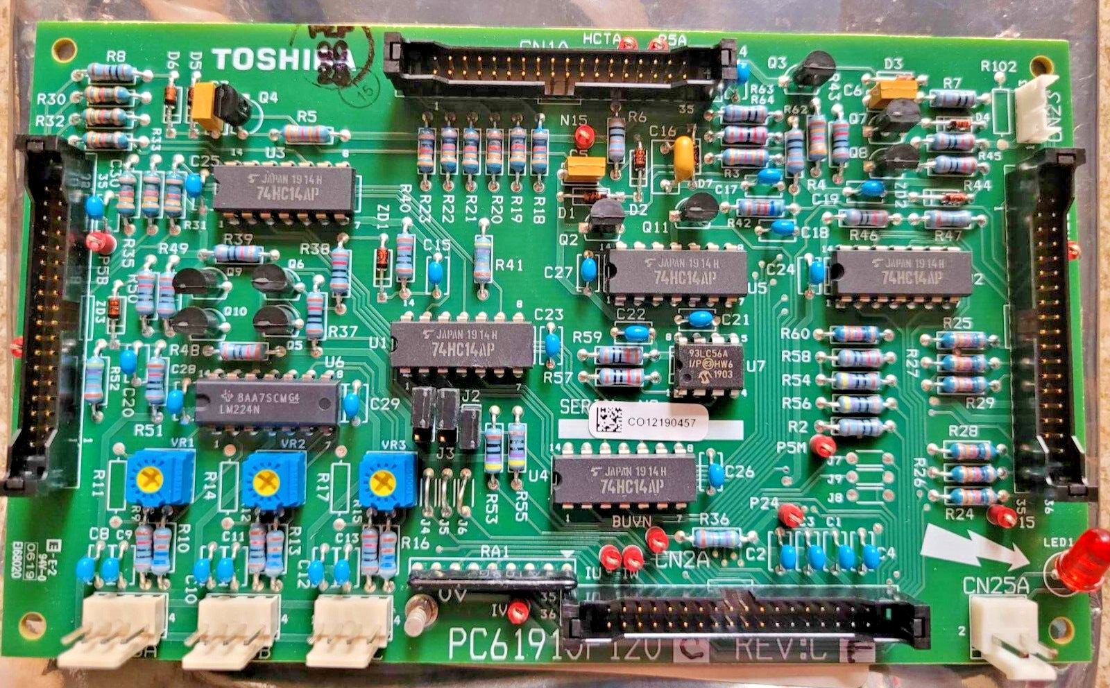 PC61910P120C 100496307 TOSHIBA PWB,G7,I/F,454-1500KVA CIRCUIT BOARD