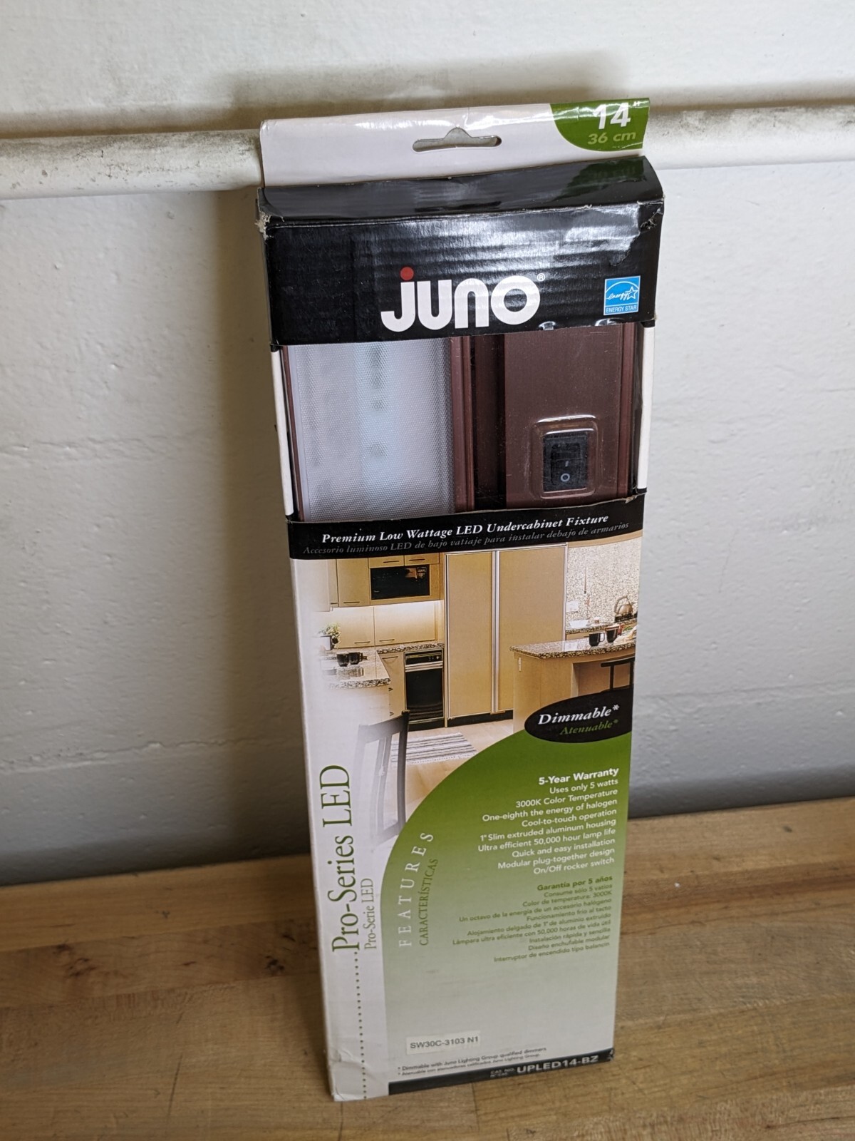 Juno Pro-Series LED 14″ Bronze Undercabinet Light Fixture UPLED14-BZ