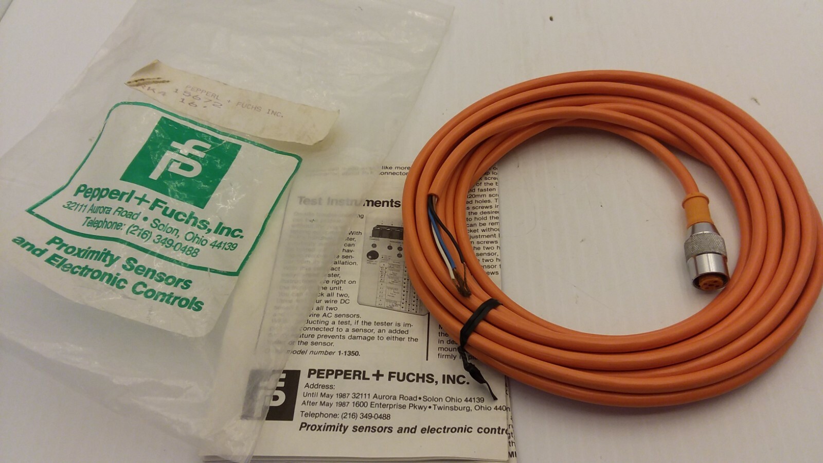PEPPERL+FUCHS RK4 SENSOR CABLE 16′ 4 PIN NIB