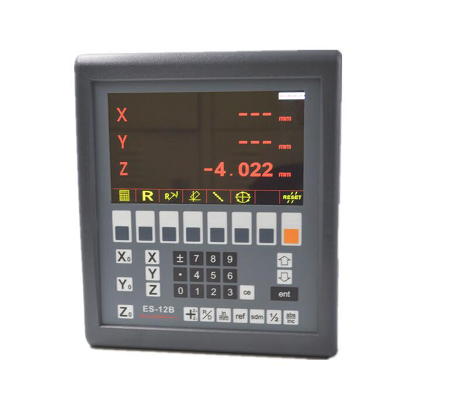 ES-12B 3 Axis Digital Controller Readout DRO System For Lathe Milling Machine