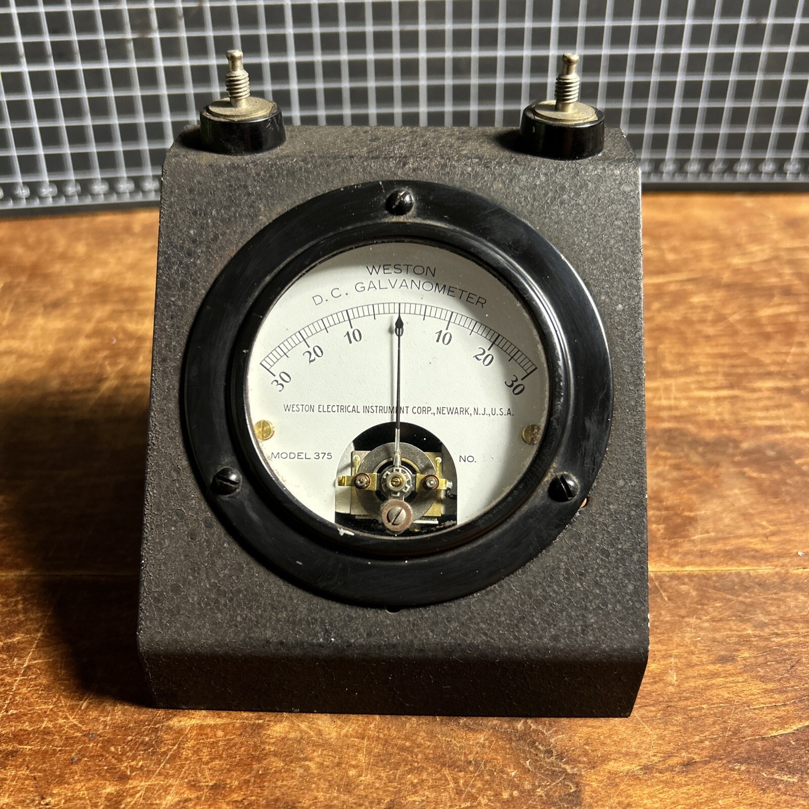 Vintage Weston Model 375 DC Galvanometer Untested Electrical Gauge