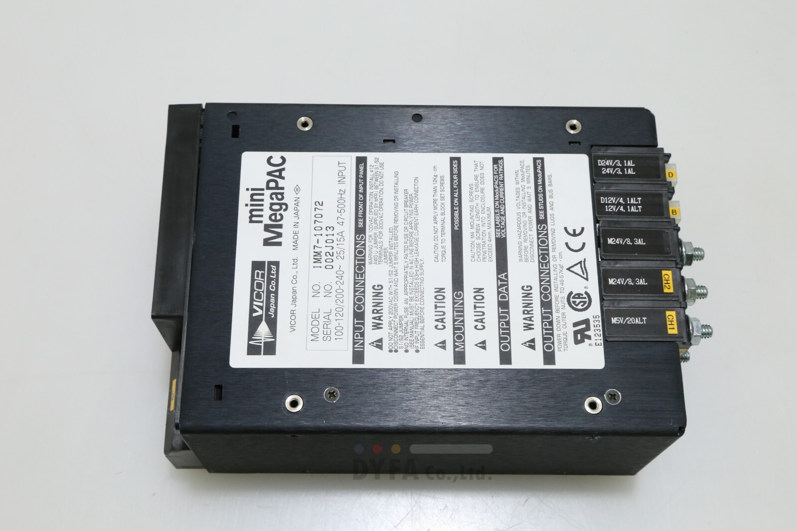 VICOR used IMM7-107072 Power Factor Corrected MegaPAC ELEC-I-3114=9A4D