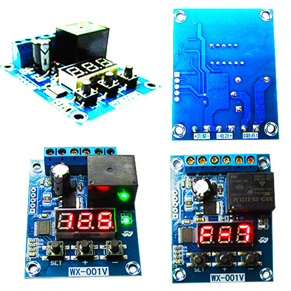 2X DC12V Voltage Detection Module Relay Switch Charging Discharge Monitoring HOT