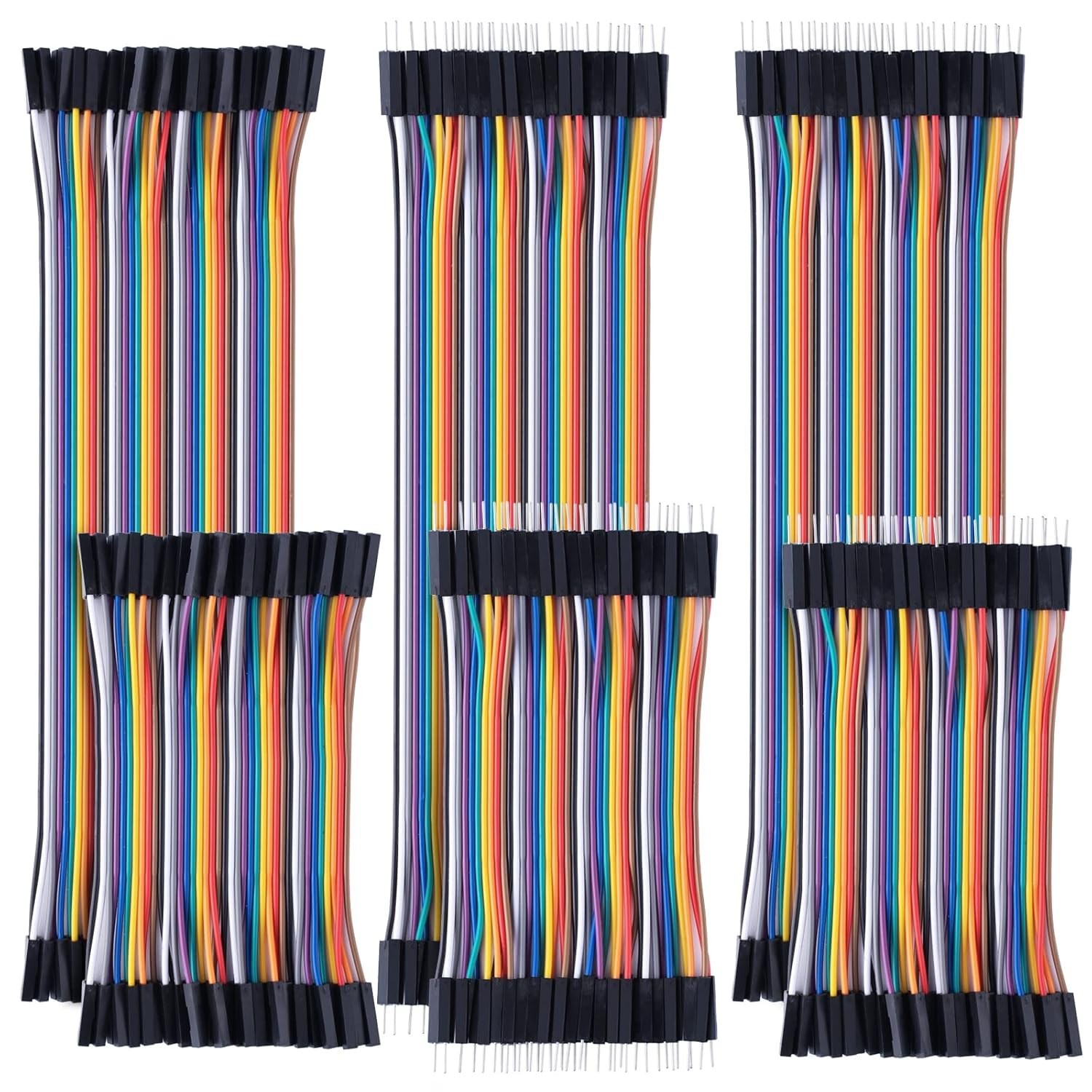 Aypzuke 10cm+20cm 240pcs Breadboard Jumper Wires Cable Kit, Male to Female, Fema