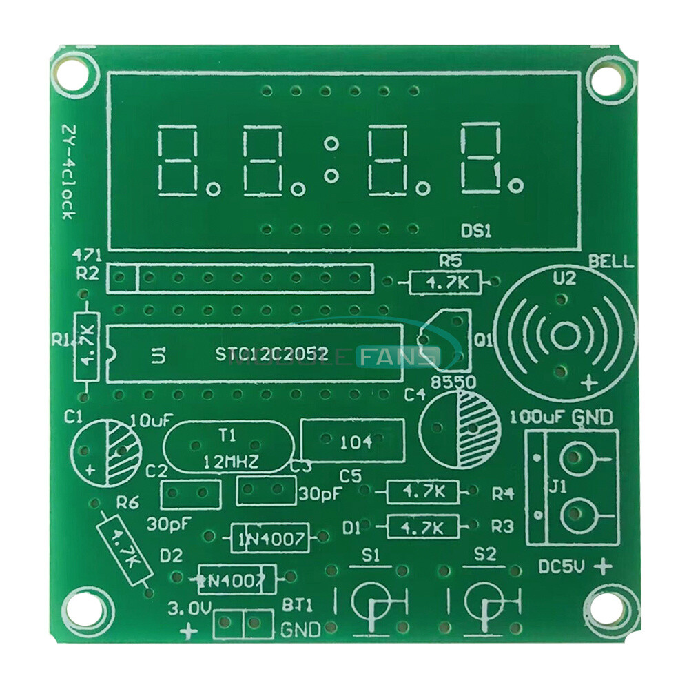 Digital 4-Bit Electronic Clock Electronic Production DIY Soldering Learning Kit