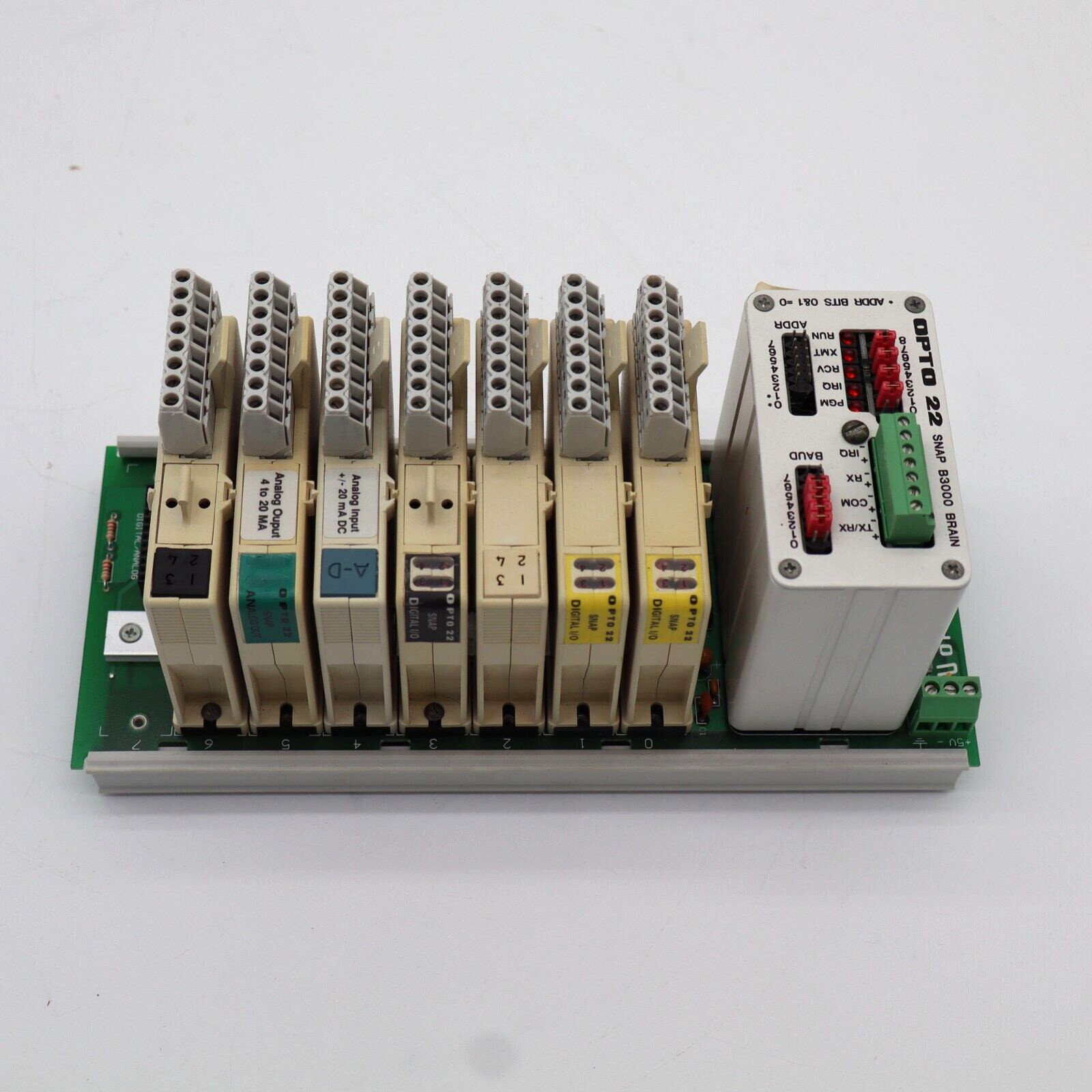 Opto 22 SNAPB8M Rack with B3000 Analog/Digital Brain and Modules