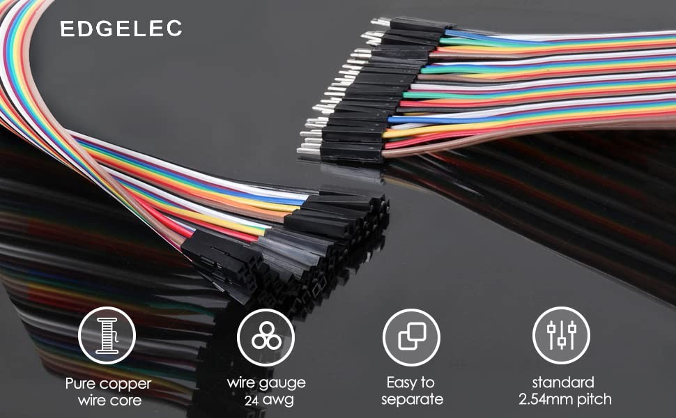120pcs Dupont Jumper Wire Kit for Arduino Breadboard Assorted Lengths Male/Femal
