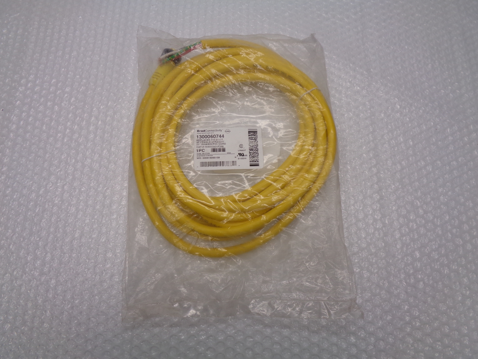 WOODHEAD 104000A01F200 CORDSET NSMP