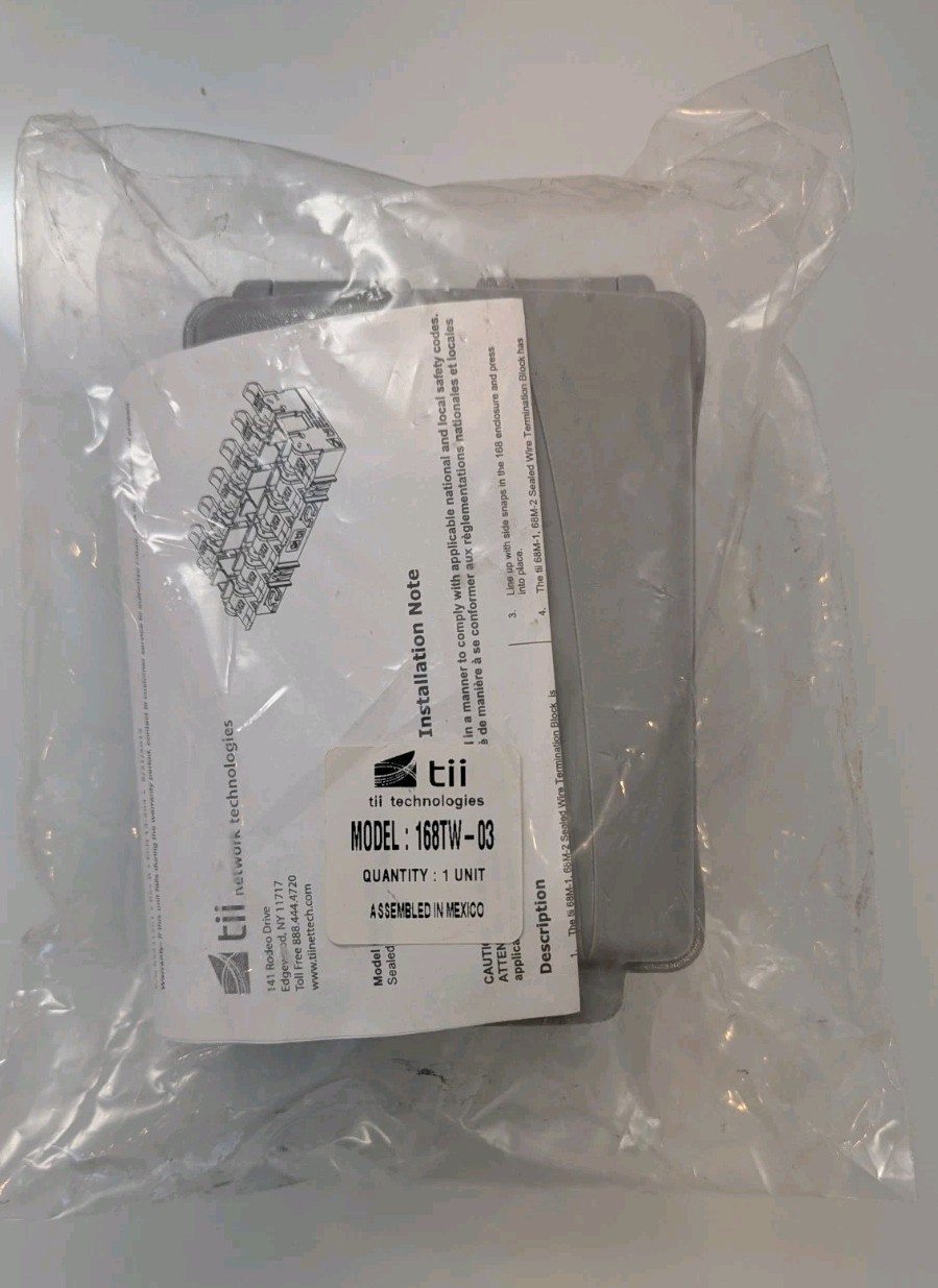 Tii 168TW-03 Outdoor Sealed Wire Terminal Enclosures ( Time Warner Branded )