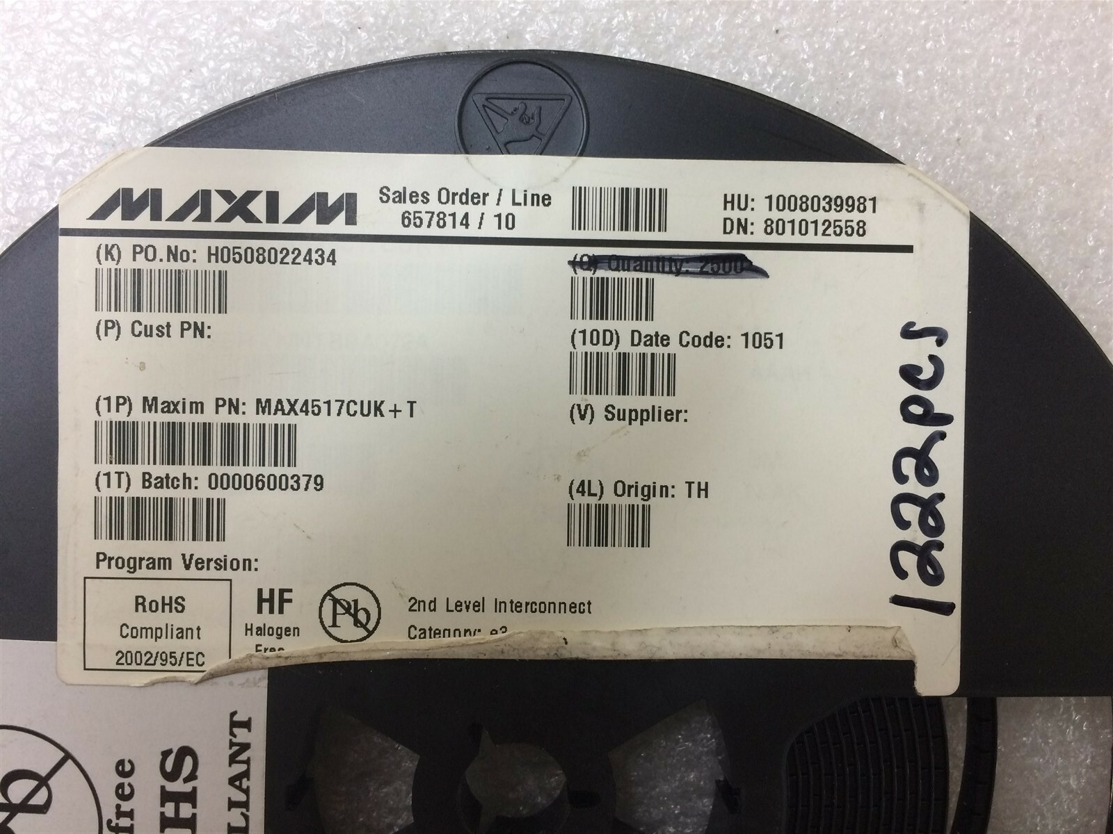 MAX4517CUK+ MAXIM MAX4517CUK IC SWITCH ANLG DUAL SPST SOT23-5 ROHS 10 PIECES
