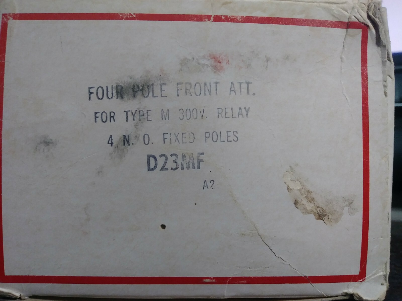 CUTLER HAMMER D23MF TYPE M RELAY 10 AMP 300 VAC MAX 4 POLE NEW IN BOX