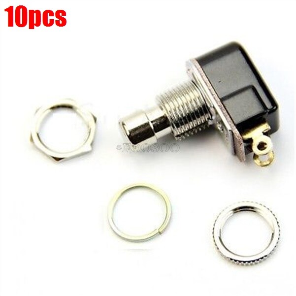 10Pcs Spst Momentary Soft Touch Push Button Electric Guitar Stomp Foot Pedal qm