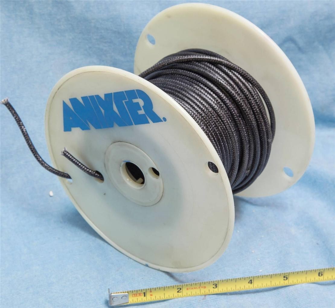 Anixter Black Shielded Engineering Thermocouple Wire Spool