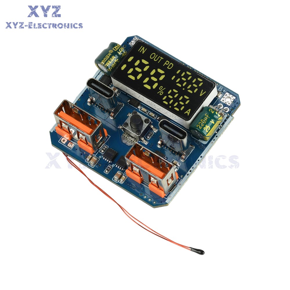 4S PD 100W Bidirectional Fast Charging Module Buck-Boost 20V 5A with Display
