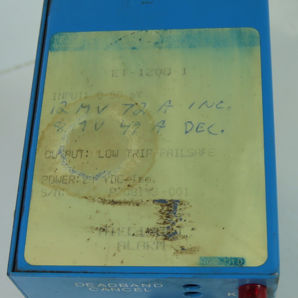 Ametek ET-1208-I Thermocouple Alarm 0-50Mv 24VDC