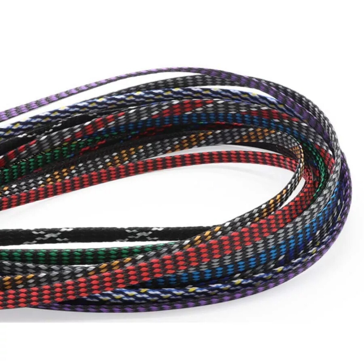 4mm 8mm 12mm PET&PP Cotton Yarn Mixed Braided Cable Sleeving/Harness/Sheathing
