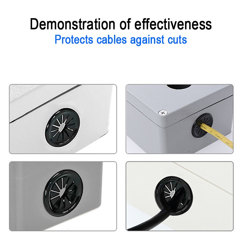 Nylon Wiring Grommets Cable Wire Hole Cover Tidy Protection Snap In 10mm – 100mm
