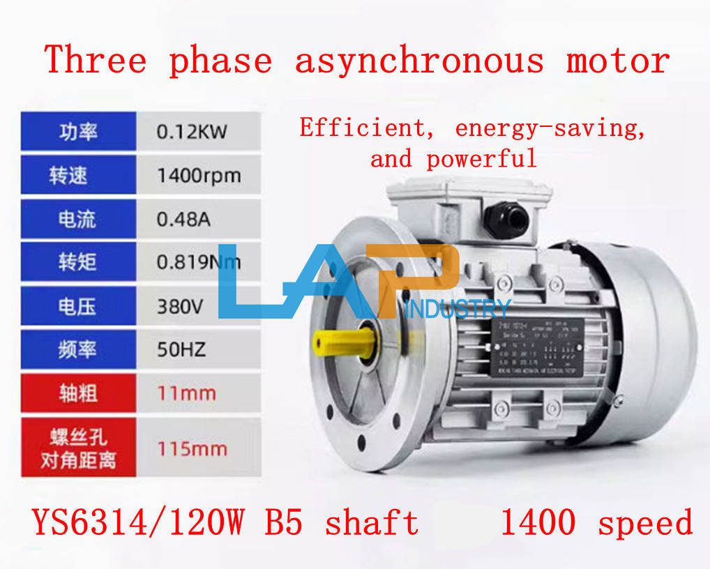 New Three phase asynchronous motor YS6314/120W B5 shaft 1400 rotational speed