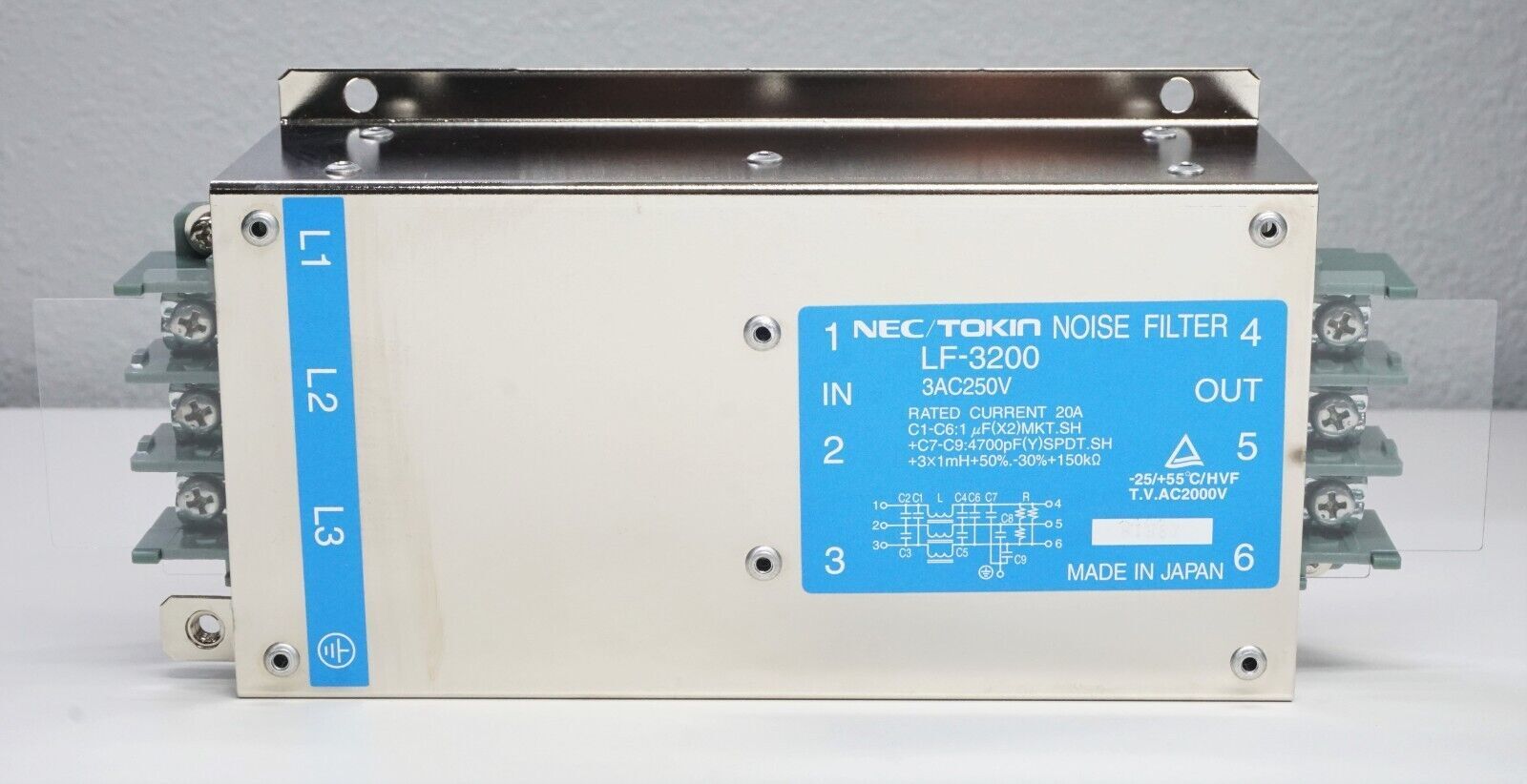 Tokin NEC LF Series LF-3200 Series Noise Filter 3AC250V 20A NEW