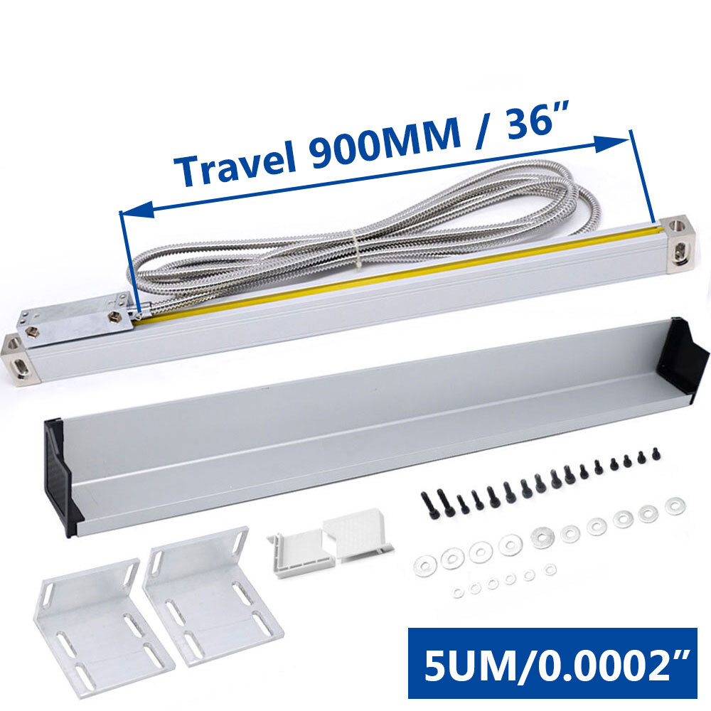 14″ 18″ 36″ Linear Glass Scale + 3 Axis DRO Digital Readout Display CNC Milling