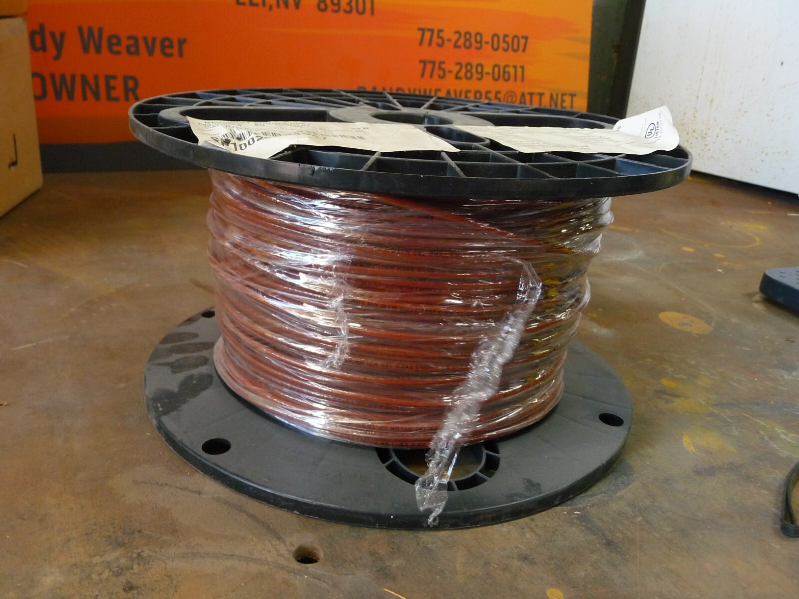 500′ Republic Wire Inc 10 AWG Solid Copper Brown Nylon Jacket Wire 600V