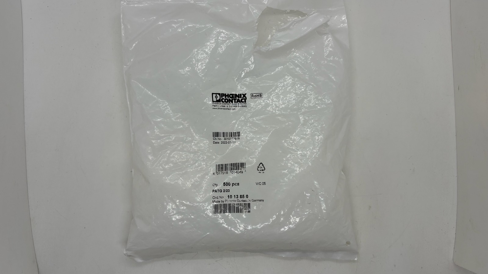200 pcs- Phoenix Contact PATG 2/23 1013850 Slide On Wire Conductor Marker Sleeve