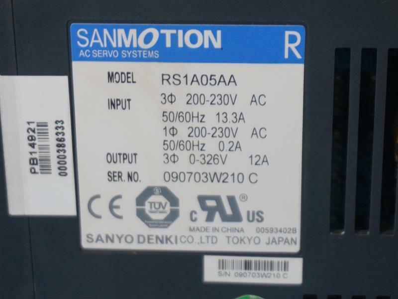 Sanyo Denki RS1A05AA AC Servo Drive Controller 3P 0-326V 12A 30 Days Warranty