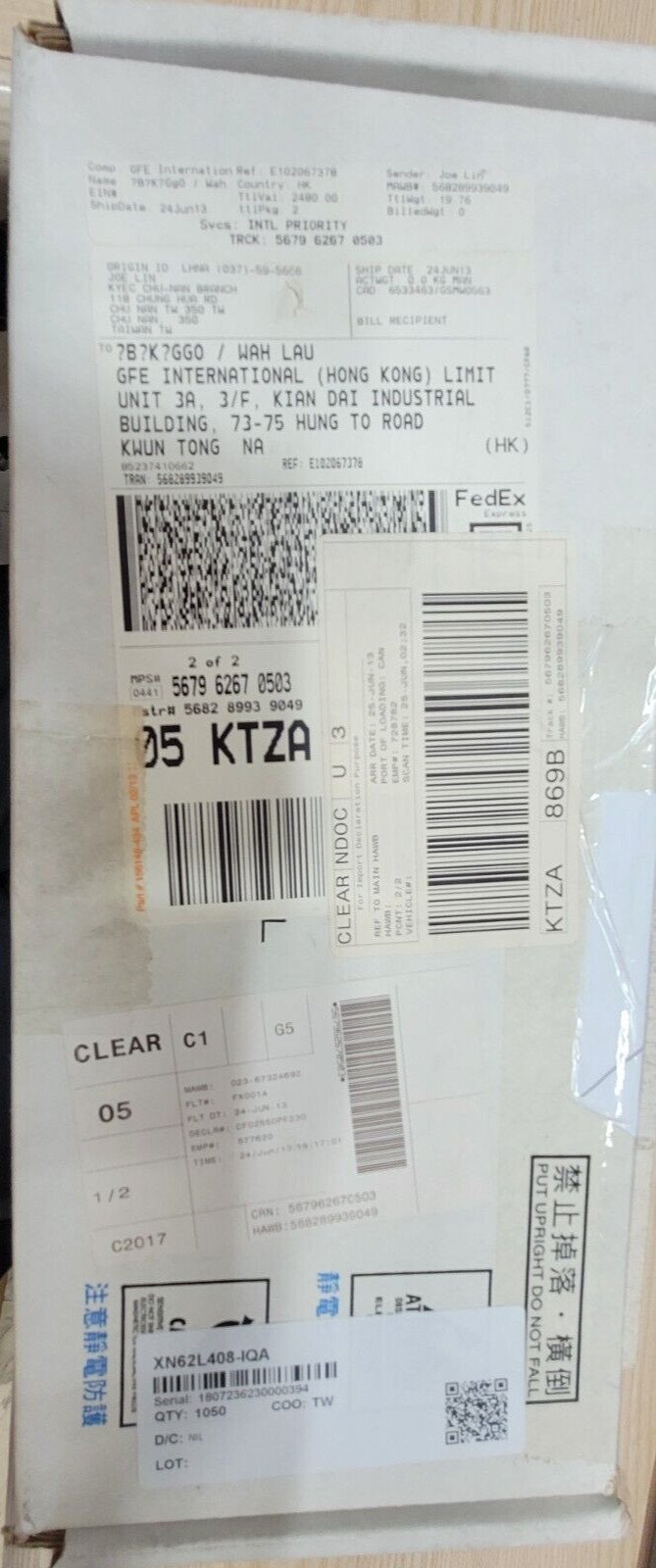 BRAND NEW (1050 PCS) XN62L408-IQA UNKNOWN