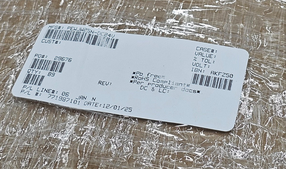 (QTY 89) Panasonic JW2SN-DC24V AJW7212 24VDC 8 Pins Relay