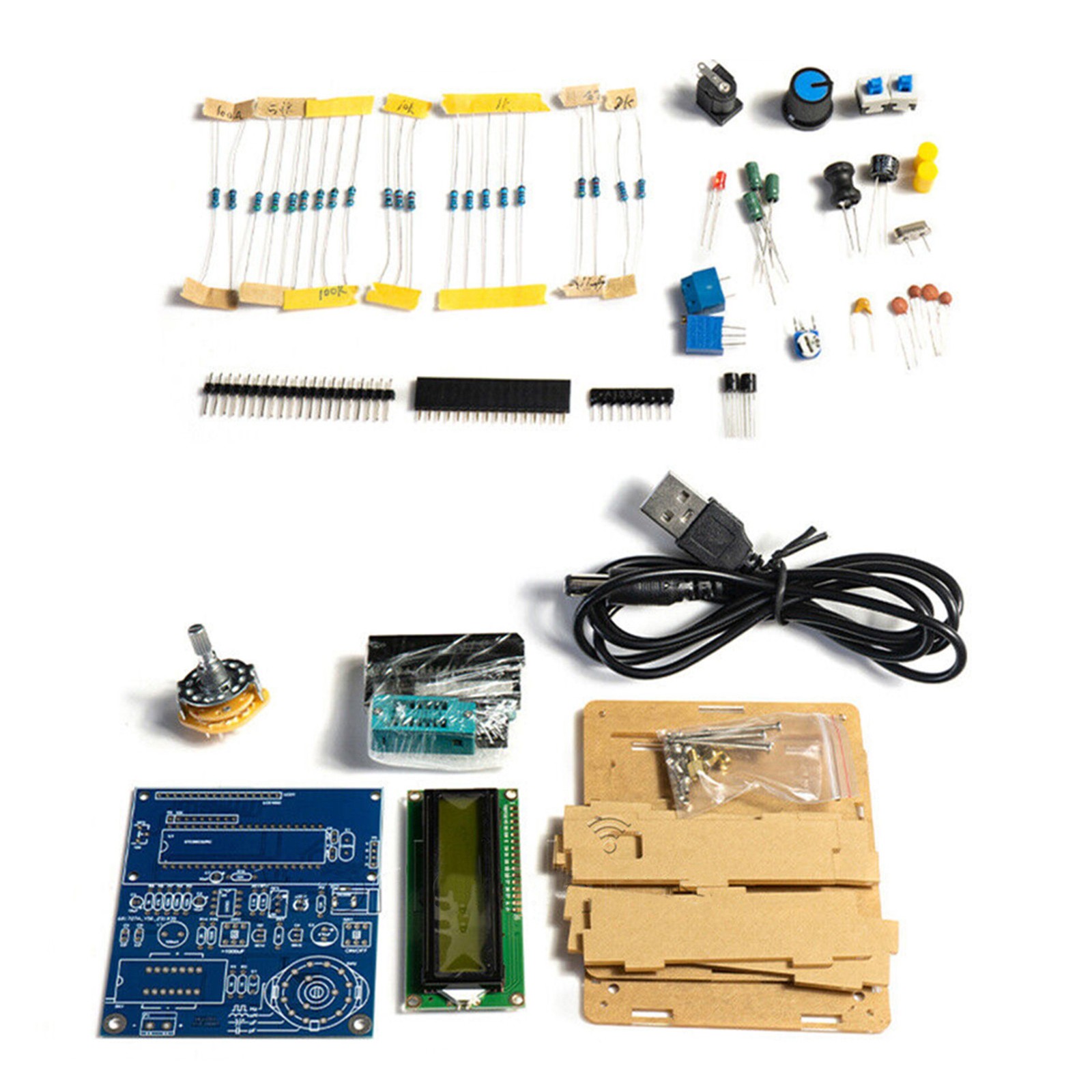 1 Set Inductance Capacitance Meter Frequency Tester Unassembled DIY Kit