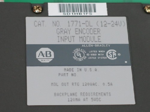 ALLEN BRADLEY 1771-DL PLC-5 GRAY ENCODER INPUT MODULE (NEW IN BOX)