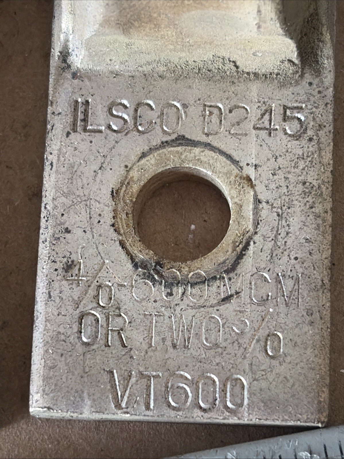 [Qty-3] ILSCO D245 600MCM 4/0 or Two 3/0 VT600 Copper Lugs _GOOD TAKE-OUTS!