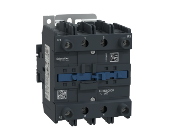 LC1D80008G6 IEC Contactor, TeSys Deca, Nonreversing, 125A Resistive, 4P, Used